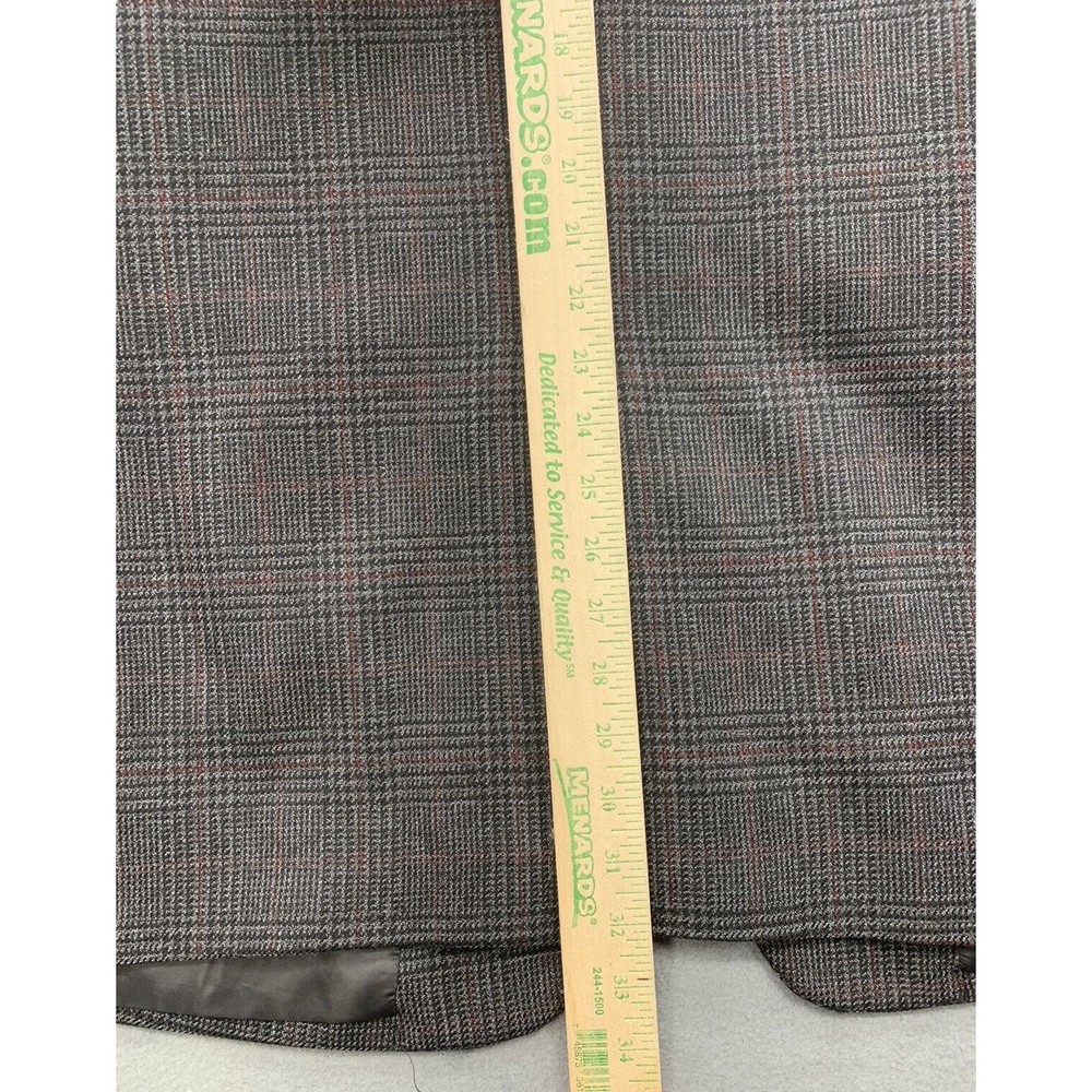 Jos A Bank Sport Coat Mens Size 44L Gray Single Breasted Vented Notch Two Button - Picture 12 of 16